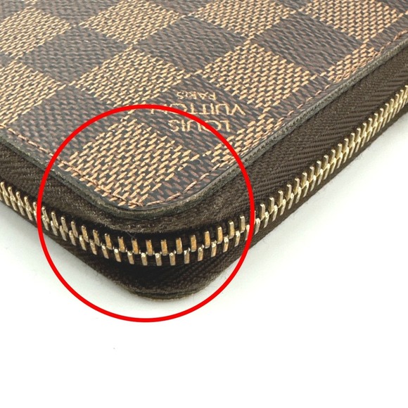 Louis Vuitton LOUIS VUITTON Long Wallet Round Damier Zippy Canvas N60015 Eben... - Picture 10 of 16